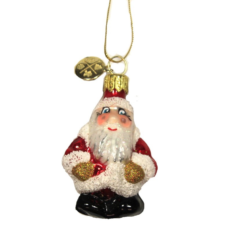 Morawski Mini Santa Glass Ornament Christmas Gem Size 09597 (48771)