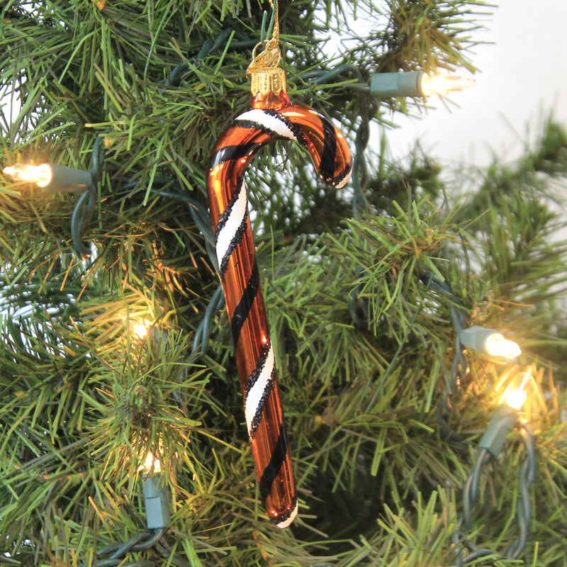 Morawski Orange White Black Candy Cane - - SBKGifts.com