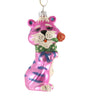 (48793) Holiday Ornament Retro Pink Tiger, 4.25 Inch, Kitsch Spring Easter Flower Go6384