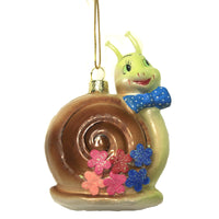 (48800) Holiday Ornament Jollity Snail, 4.00 Inch, Spring Easter Retro Kitsch Go3080