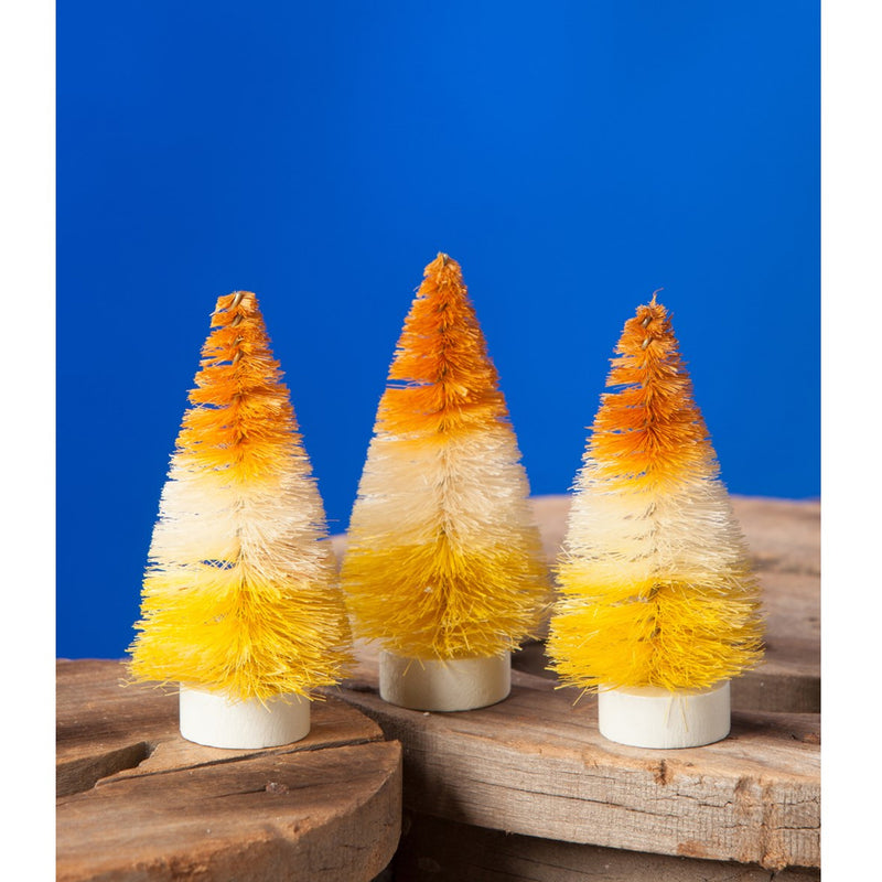 Fall Candy Corn Mini Bottle Brush - - SBKGifts.com