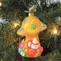 Holiday Ornament Retro Mouse & Mushroom - - SBKGifts.com