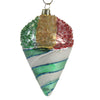 (48895) Holiday Ornament Rainbow Snow Cone, 5.00 Inch, Summertime Treat Shaved Ice Go2517