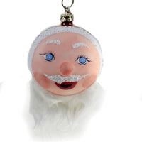 (49041) Holiday Ornament Blue Eyed Santa, 3.50 Inch, Christmas Italian Inspired Nose Go1020