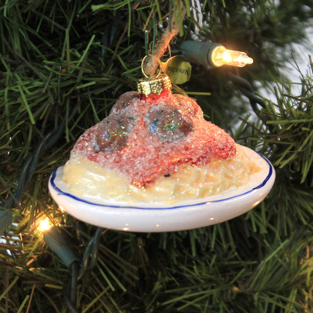 Fast food inspired glittered ornaments. Chicken ornament