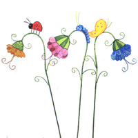 (49166) Home & Garden Sleepy Flowers Set/3, 32.00 Inch, Ladybug Snail Inch Worm S21063