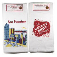 (49210) Decorative Towel San Fran Cable Car/ Gayest Spot, 24.00 Inch, Kitchen Towel Usa Cotton Sfcv01.Vl33