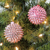 Holiday Ornament Spiny Balls In Pink Set / 2 - - SBKGifts.com