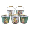 (49324) Primitives By Kathy Happy Easter Buckets Set / 5, 3.75 Inch, Basket Decorate Retro Duck Lamb 105052