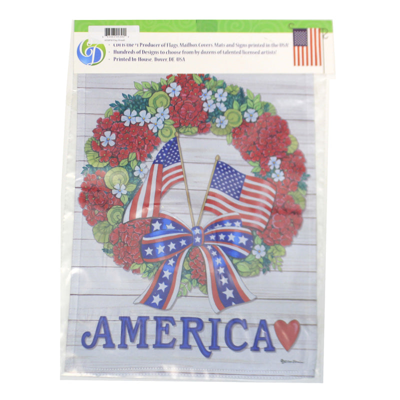 Home & Garden Flag Wreath Garden Flag - - SBKGifts.com