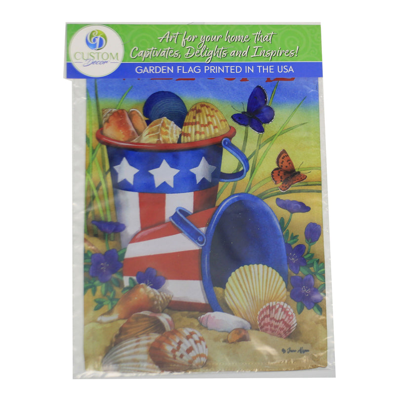 Home & Garden Beach Pails Garden Flag - - SBKGifts.com