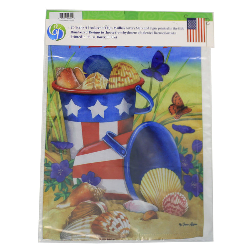 Home & Garden Beach Pails Garden Flag - - SBKGifts.com