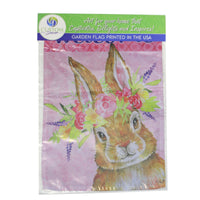 Home & Garden Bunny Wreath Garden Flag - - SBKGifts.com