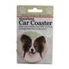 (49498) Car Coaster Papillon Car Coaster, 2.50 Inch, Absorbant Pet Dog 23163