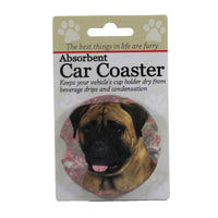 (49509) Car Coaster Bullmastiff Car Coaster, 2.50 Inch, Absorbant Dog Pet 23179