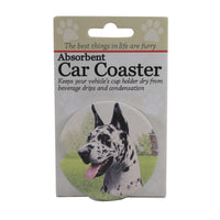 (49517) Car Coaster Harlequin Great Dane Coaster, 2.50 Inch, Absorbant 23166A