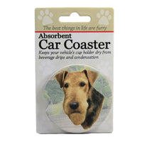 (49529) Car Coaster Airedale Car Coaster, 2.50 Inch, Absorbant 23157