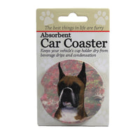 (49538) Car Coaster Boxer Cropped Car Coaster, 2.50 Inch, Absorbant 2317