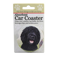 (49551) Car Coaster Black Labradoodle Coaster, 2.50 Inch, Absorbant 231121