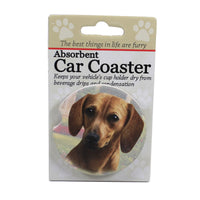 (49565) Car Coaster Red Dachshund Car Coaster, 2.50 Inch, Absorbant 23113