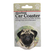 (49567) Car Coaster Pug Car Coaster, 2.50 Inch, Absorbant Pet Dog 23131