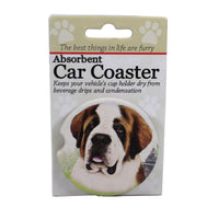 (49595) Car Coaster St. Bernard Car Coaster, 2.50 Inch, Absorbent 23150