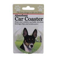 (49602) Car Coaster Rat Terrier Car Coaster, 2.50 Inch, Absorbent 23192