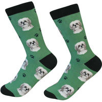 (49652) Novelty Socks Tan Shih Tzu Socks, 15.25 Inch, Premium Quality 80087