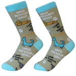 14.00 Inch Who Rescued Who Socks Premium Quality Socks 800188 (49654)