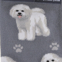 Novelty Socks Bichon Frise Happy Tails Socks - - SBKGifts.com