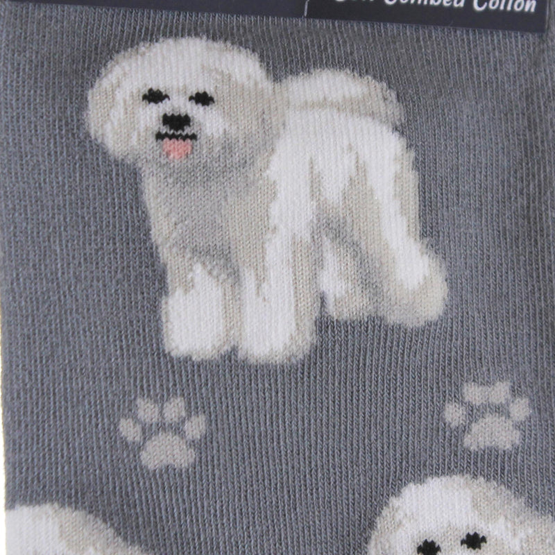 Novelty Socks Bichon Frise Happy Tails Socks - - SBKGifts.com