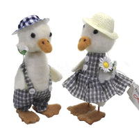 (49829) Easter Gingham Duck Set, 5.00 Inch, Felt Ornament 107058