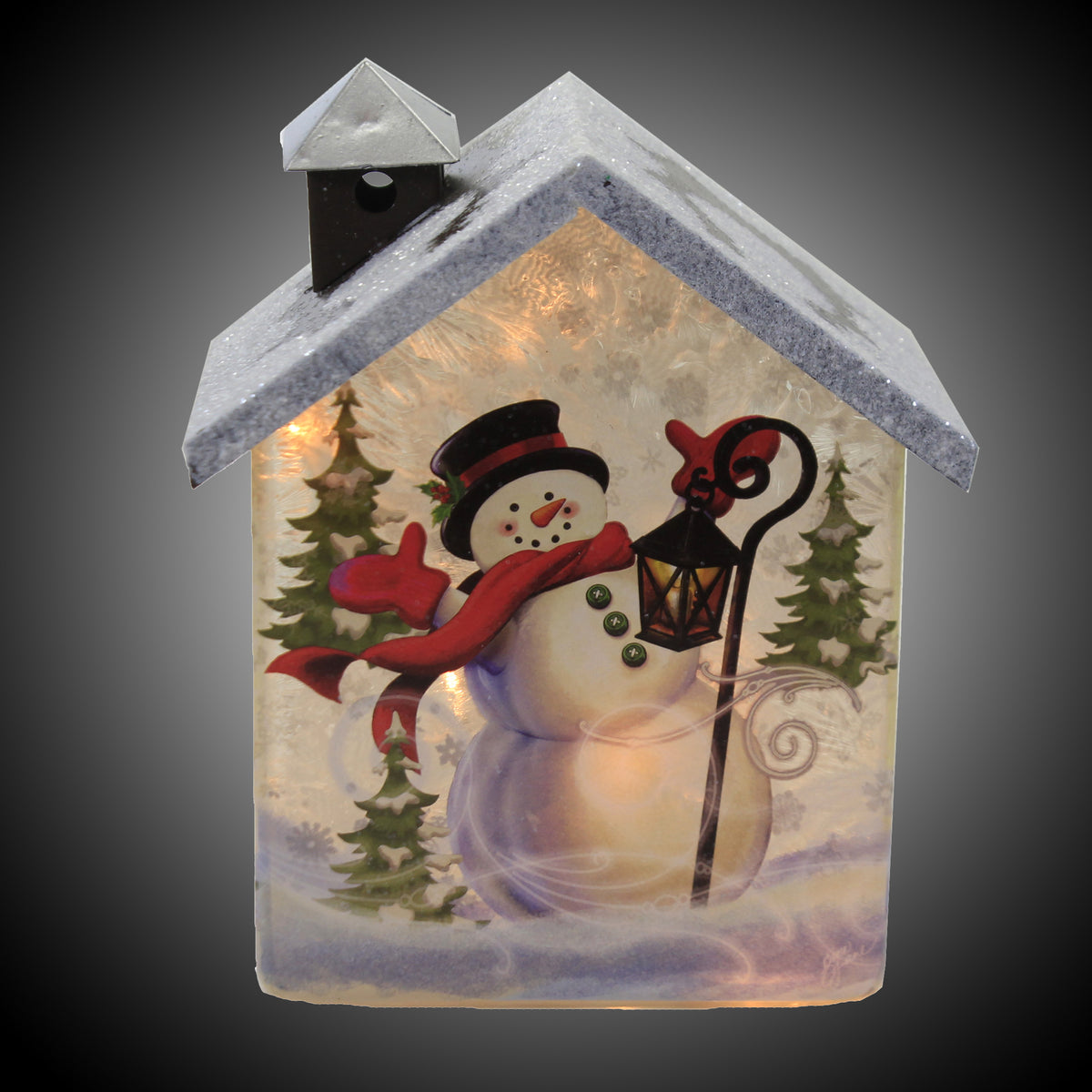 Stony Creek Jolly Snowman Small Glass House - - SBKGifts.com