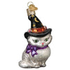 (49933) Old World Christmas Witch Kitten, 3.25 Inch, Halloween Black Hat 26089