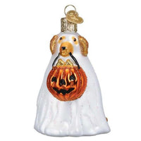 (49947) Old World Christmas Trick Or Treat Pooch, 3.25 Inch, Jack-O-Lantern 26088.