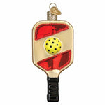 Old World Christmas Pickleball Paddle - One Glass Ornament 3.75 Inch, Glass - Backyard Game 44158 (49984)