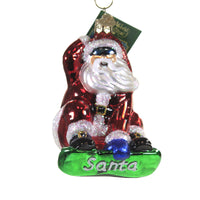 (49997) Old World Christmas Snowboarding Santa, 4.25 Inch, Shred The Snow 40321