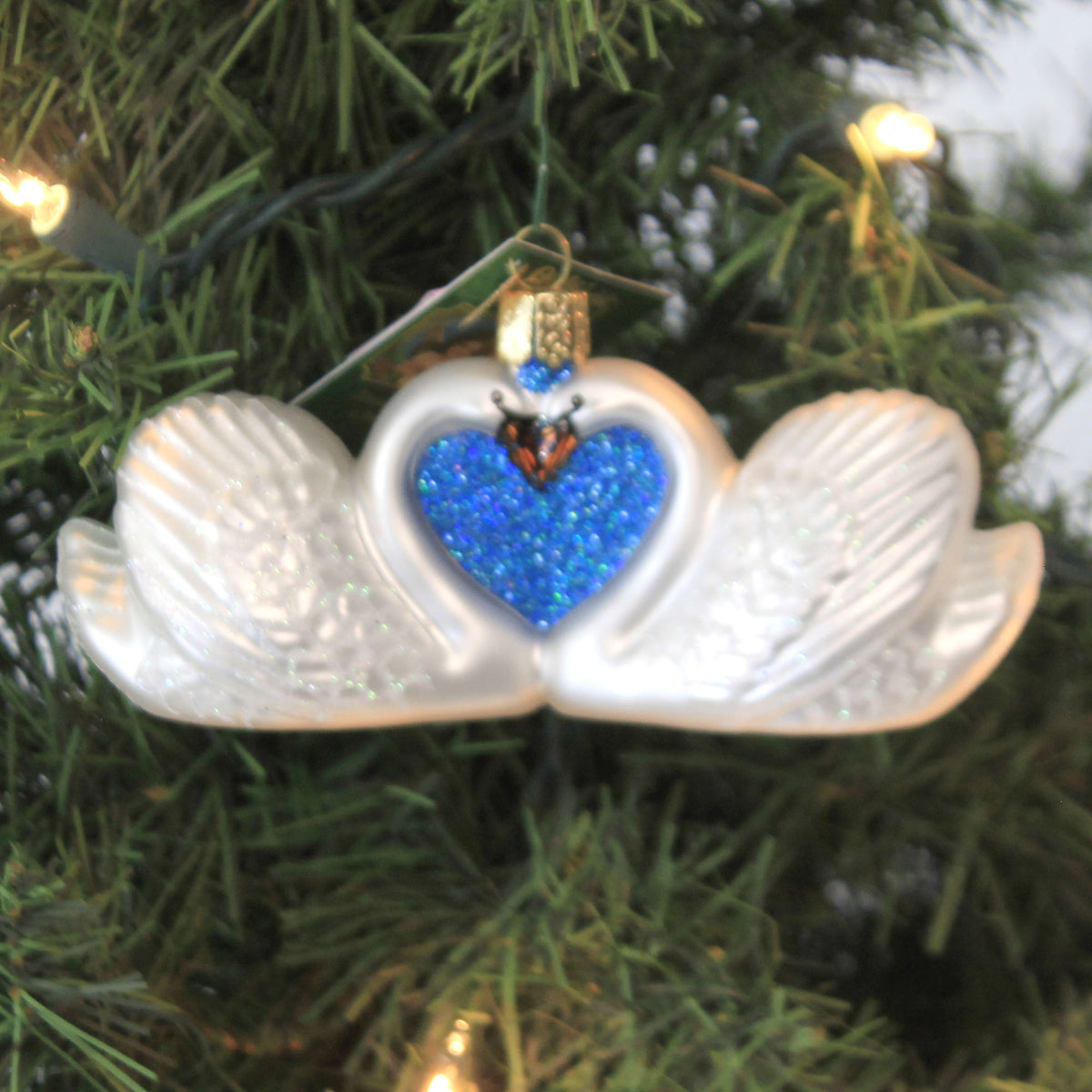 Old World Christmas Swans In Love - - SBKGifts.com