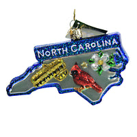 (50001) Old World Christmas State Of North Carolina, 3.00 Inch, Cardinal Dogwood Plane 36296