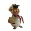 (50155) De Carlini Italian Ornaments Graduate Owl, 4.50 Inch, Ornament Graduation Diploma A2094