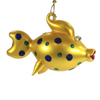 (50166) De Carlini Italian Ornaments Kissing Fish, 3.00 Inch, Ornament Ocean Sea Blow A5153