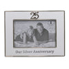 (50237) Home Decor 25Th Anniversary Frame., 6.00 Inch, Silver 19925