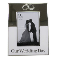 (50239) Home Decor Our Wedding Day Frame, 8.50 Inch, Marriage Rings Love 19938