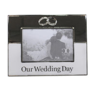 (50240) Home Decor Our Wedding Day Photo Frame, 6.50 Inch, Marriage Rings Love 19299