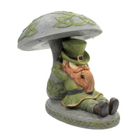 (50301) Home & Garden Leprechaun Sleeping Mushroom, 9.50 Inch, Solar Yard Decor 12077*