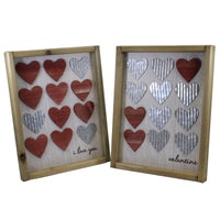 (50355) Valentine's Day Heart Frame Decor Set, 11.75 Inch, Love Romance A4515