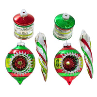 (50496) Christopher Radko Company Holiday Splendor Mixed Shapes ., 6.00 Inch, Ornament Twist Spool Reflector 4027842