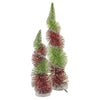 (50531) Christmas Swirl Red/Green Tree, 18.00 Inch, Bottle Brush Home Decor Xt853232-3332