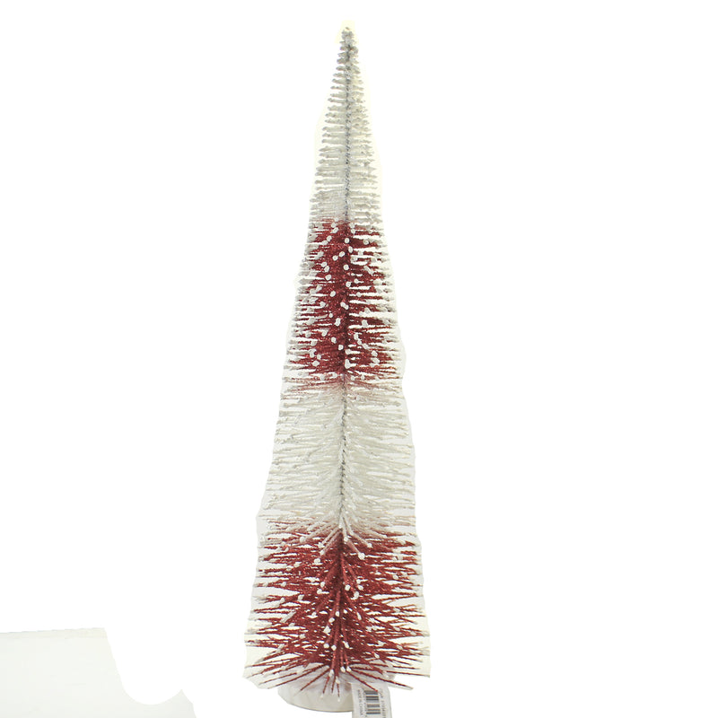 Christmas Rd/Wh Bottle Brush Tree Lg - - SBKGifts.com