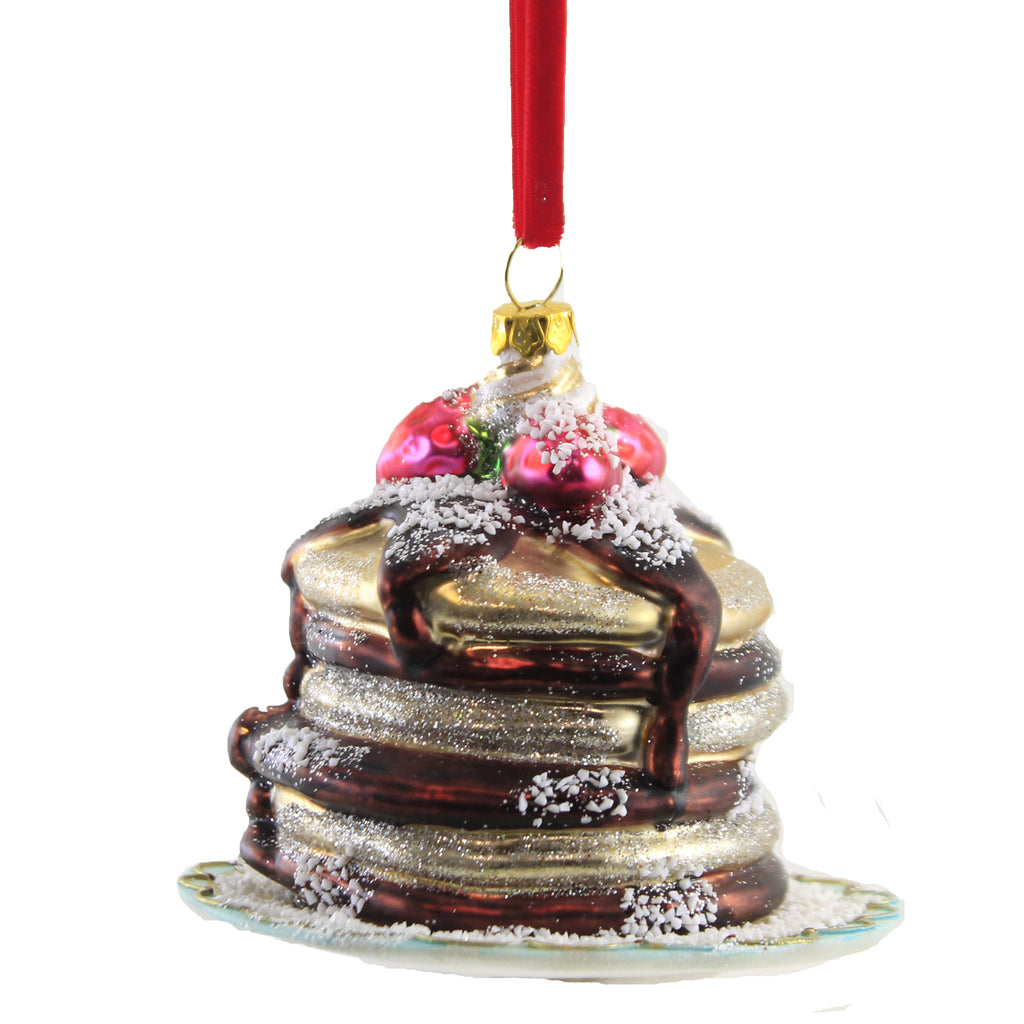 Pancake Stack Glass Ornament – Unique Vintage